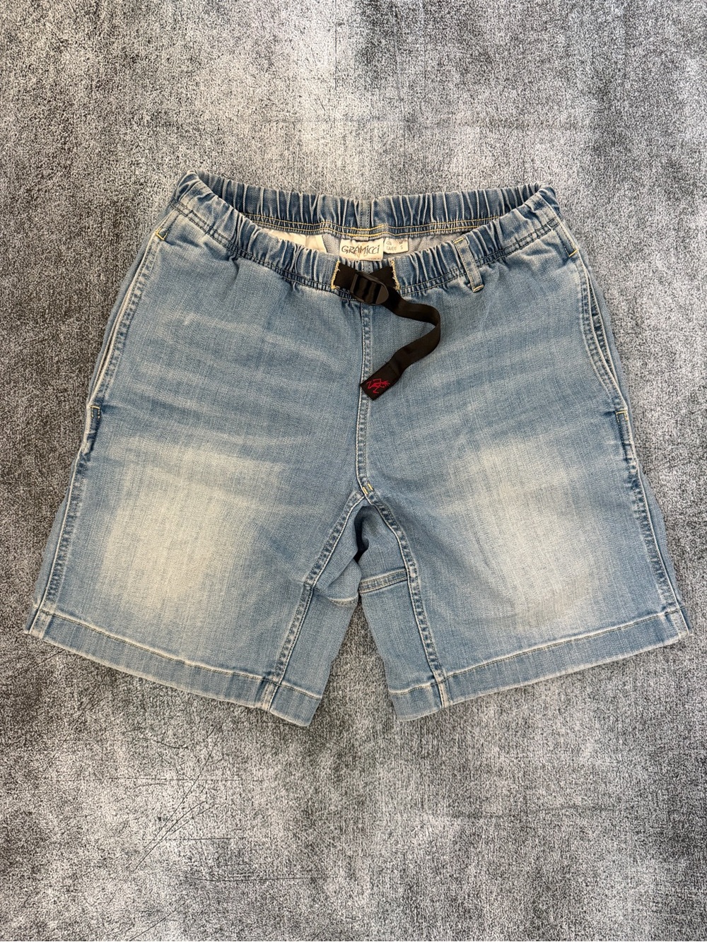 Gramicci Light Blue Denim Men’s Shorts with Adjustable Waist S (W28 L8)